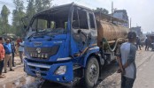 Water lorry set on fire in Bogura